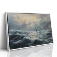 Solitary Sail Through Tempest Seas