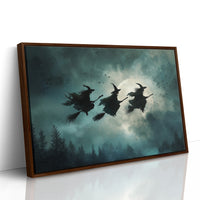 Broomsticks Against a Silver Sky