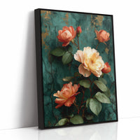 Roses Against the Weathered Wall