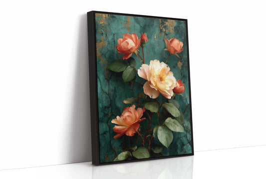 Roses Against the Weathered Wall