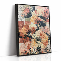 Amber Blooms in Ink & Drip