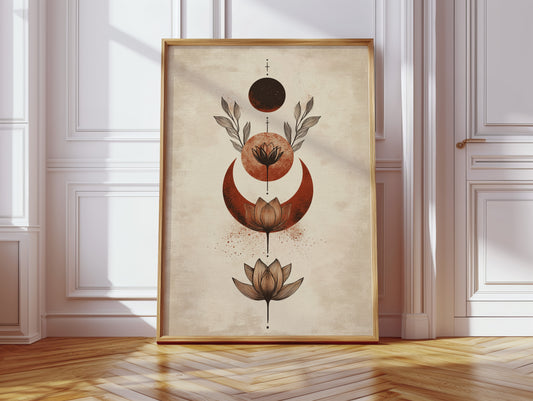 Celestial Lotus and Crescent Alignment