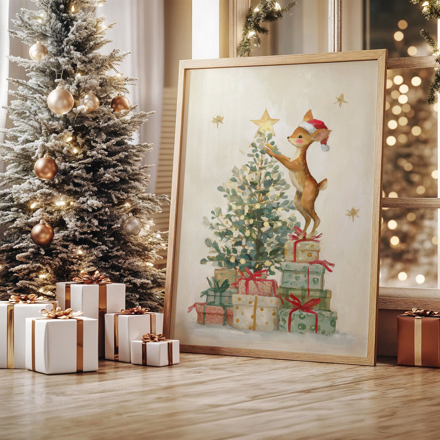 Fawn Reaches For Holiday Stars