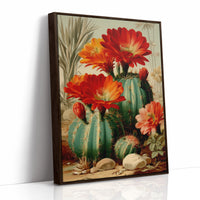 Desert Blooms in Scarlet Light