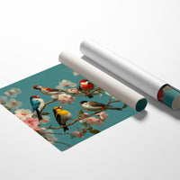 Songbirds Among Spring Blossoms