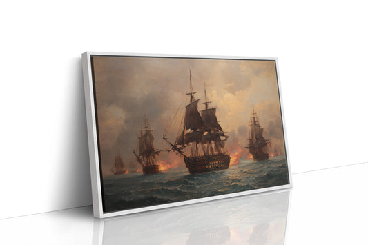 Galleons Dance Through Fiery Seas