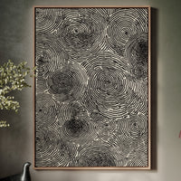 Cascading Circular Patterns in Monochrome