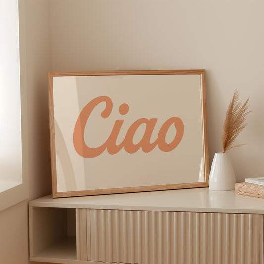 Ciao Retro Wall Art Print