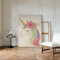 Starlit Unicorn with Rainbow Mane