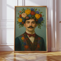 Floral Nobleman in Crimson Bowtie