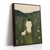 The Shepherd and the Lamb Floral Path Print