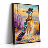 Desert Runner Wears Sunset Feathers