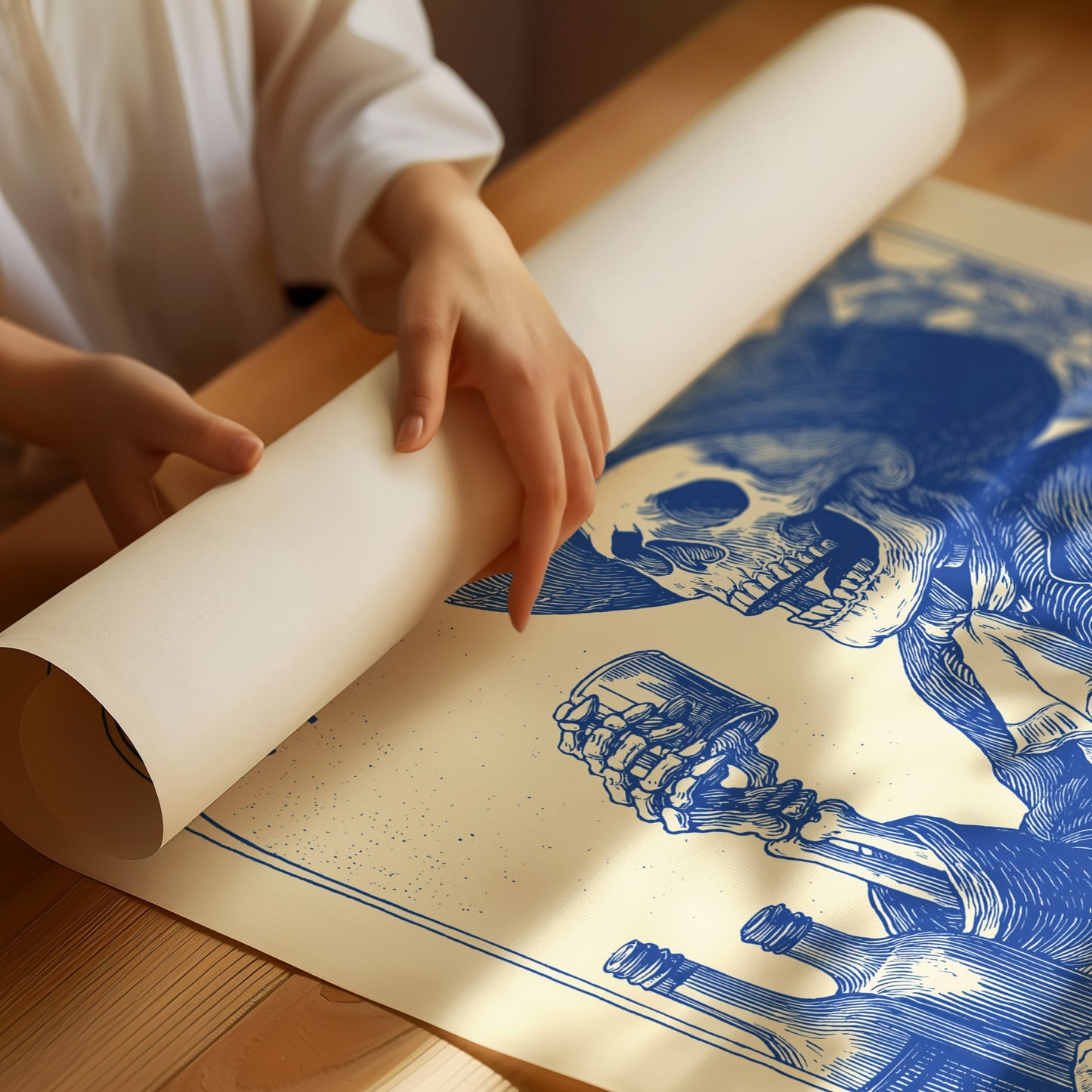 Saloon Blues In Cobalt Ink