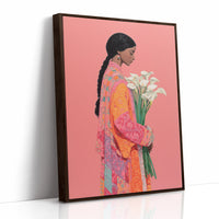 Calla Lilies Among Coral Silk