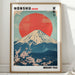 Vintage Mount Fuji – Rising Sun & Cherry Blossoms