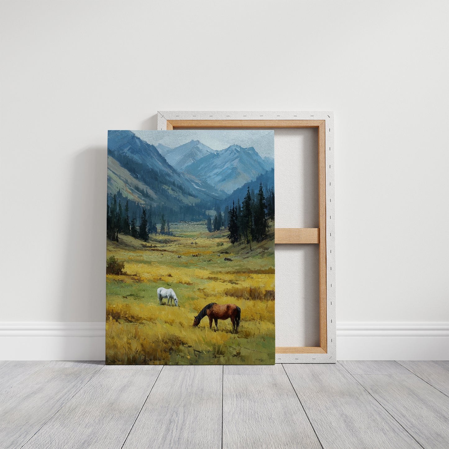 Two Horses, One Quiet Valley