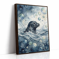 Surface Breath: Watercolor Harbor Seal Study