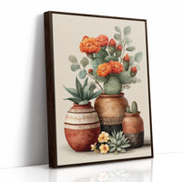 Desert Blooms In Painted Clay