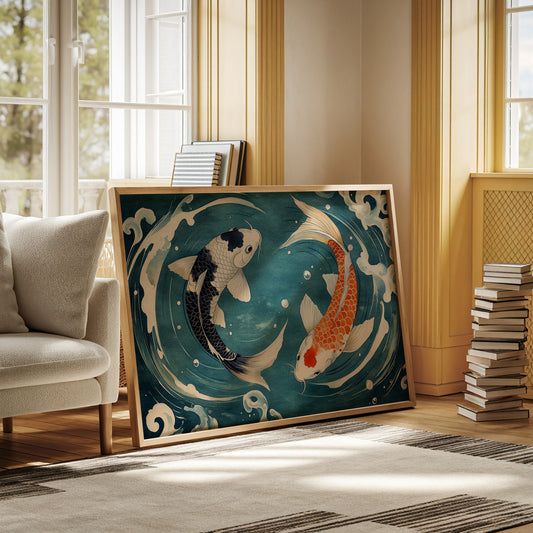 Koi Dance Through Midnight Waters
