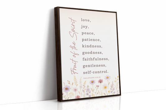 Fruit of the Spirit Floral Scripture Print