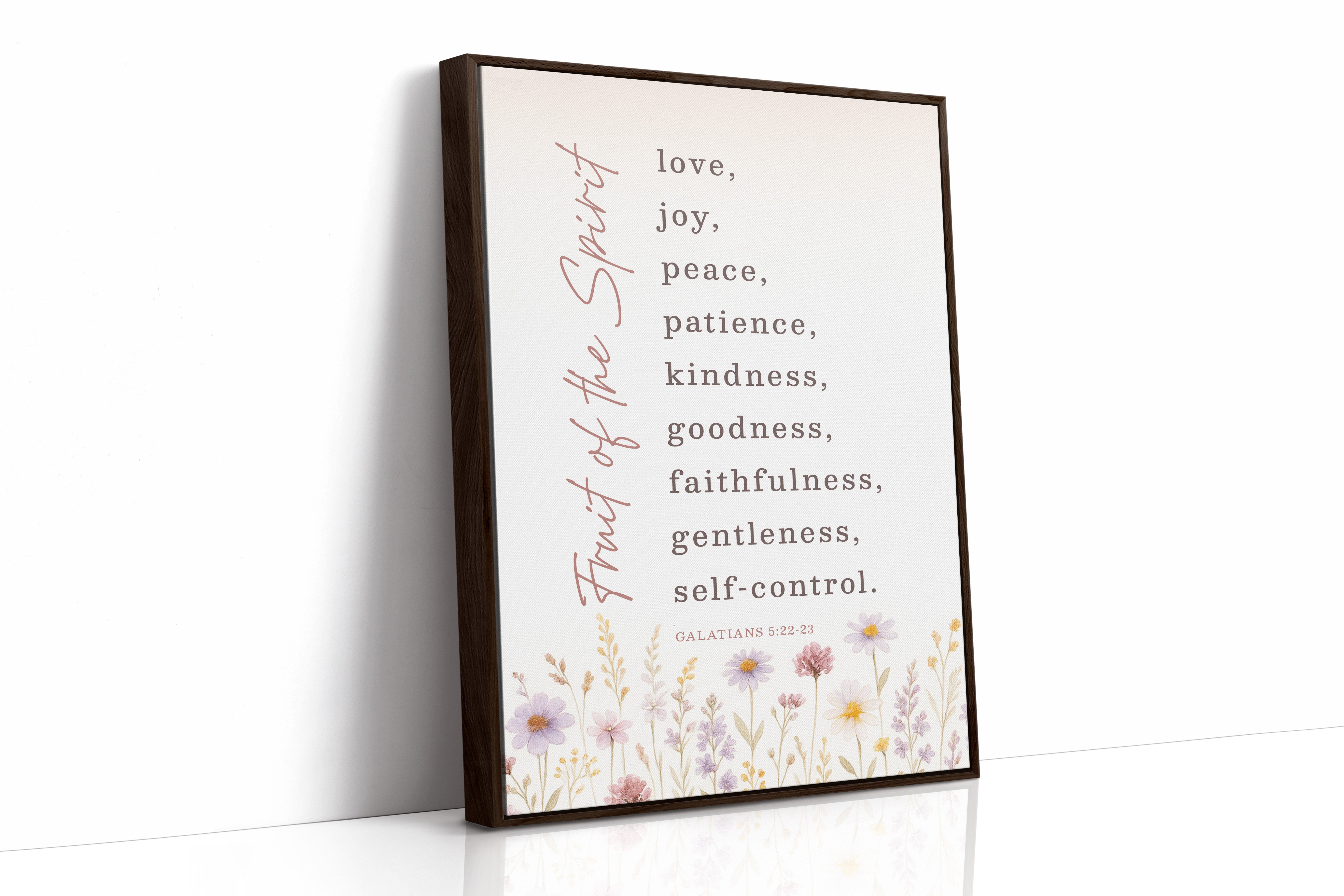 Fruit of the Spirit Floral Scripture Print