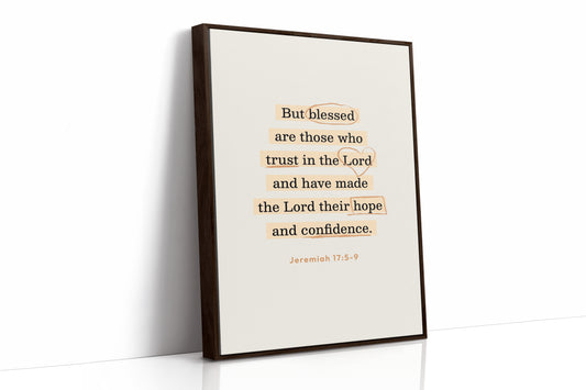 Blessed Trust Jeremiah 17 Scripture Art