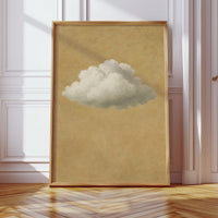 Solitary Cloud Over Ochre Sky