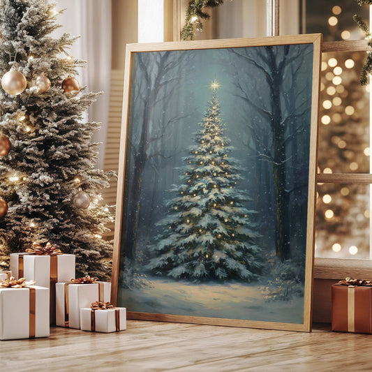 Silent Night Between Winter Trees