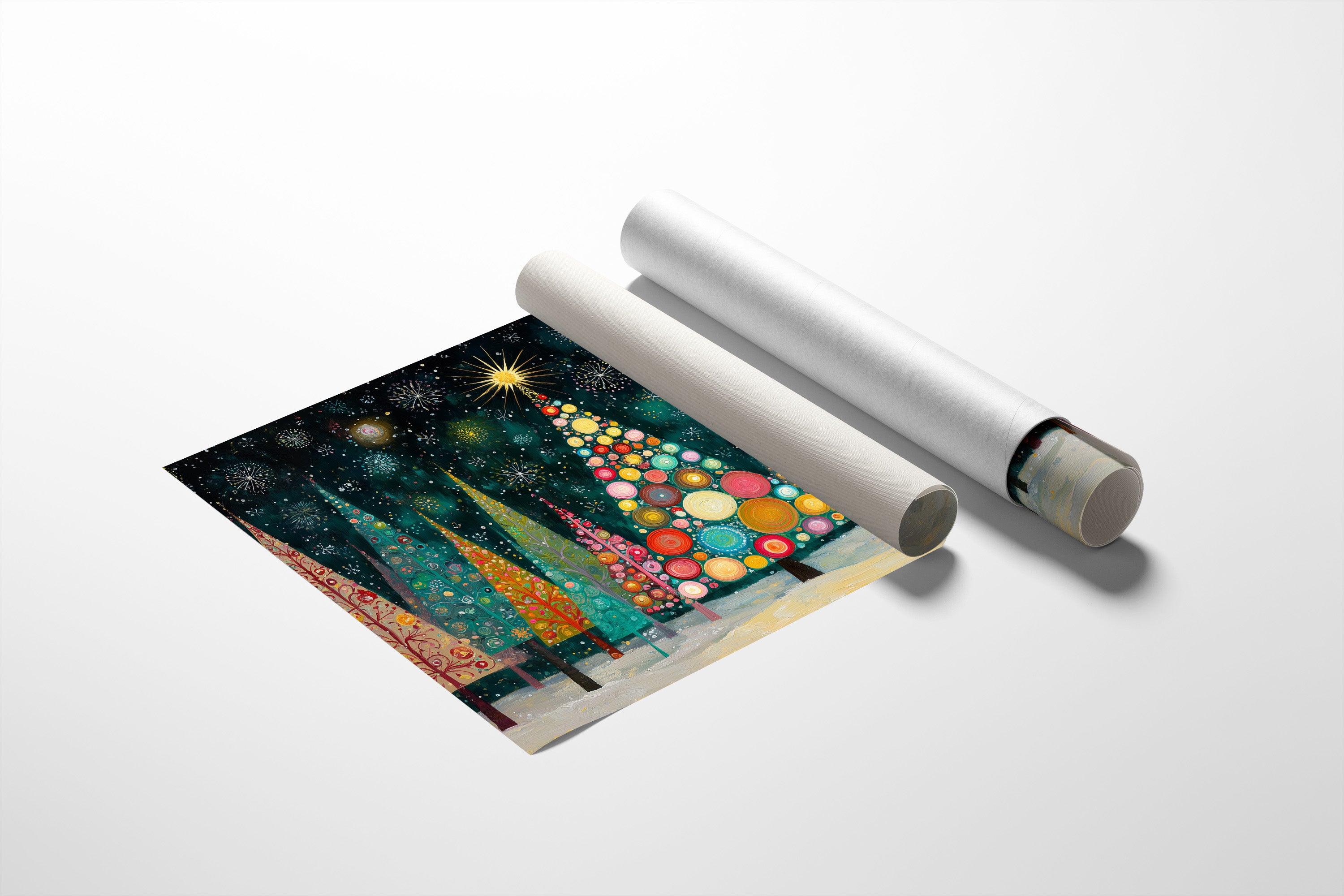 Winter Trees Catch Starlight's Song