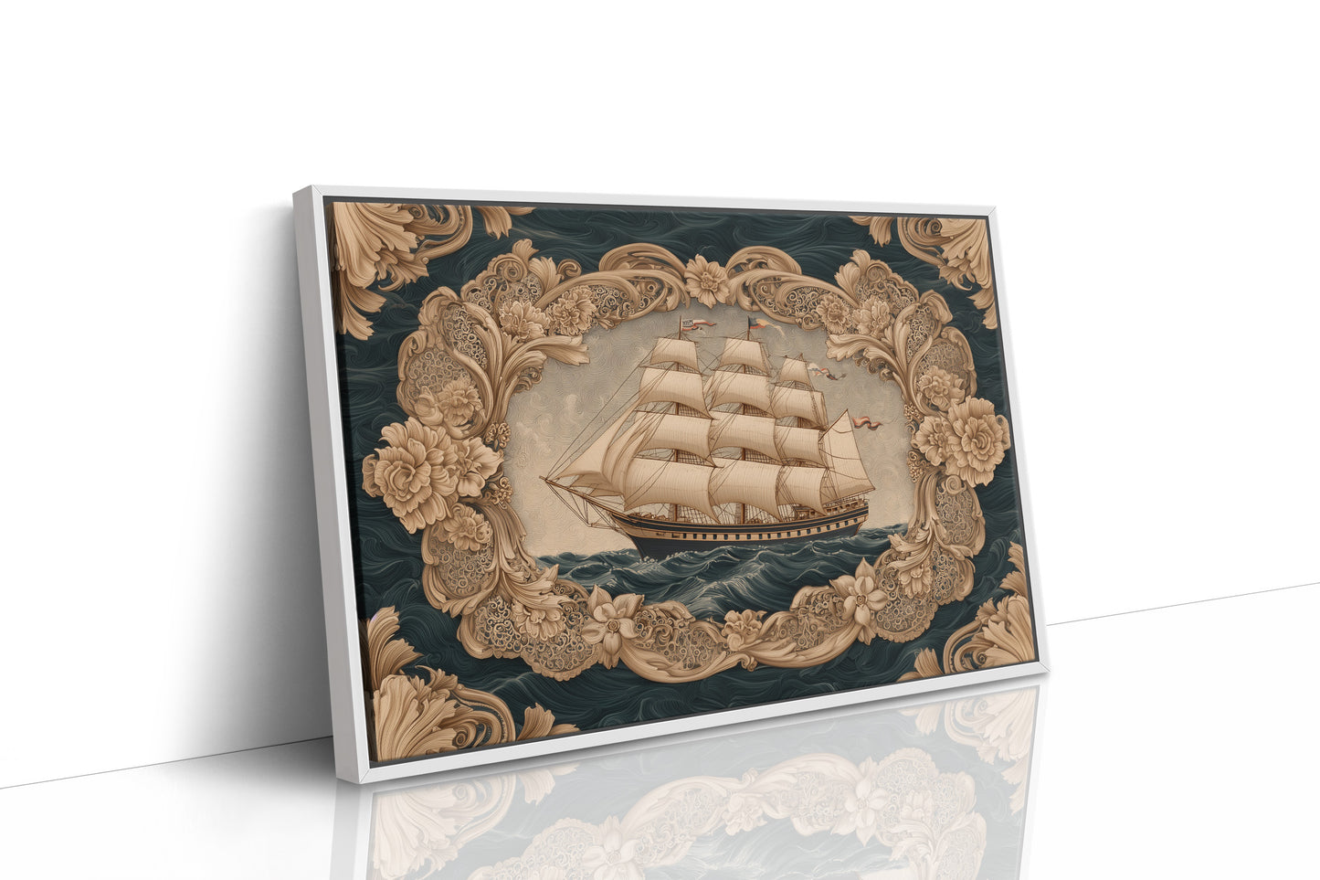 Tall Ships Through Ornate Seas