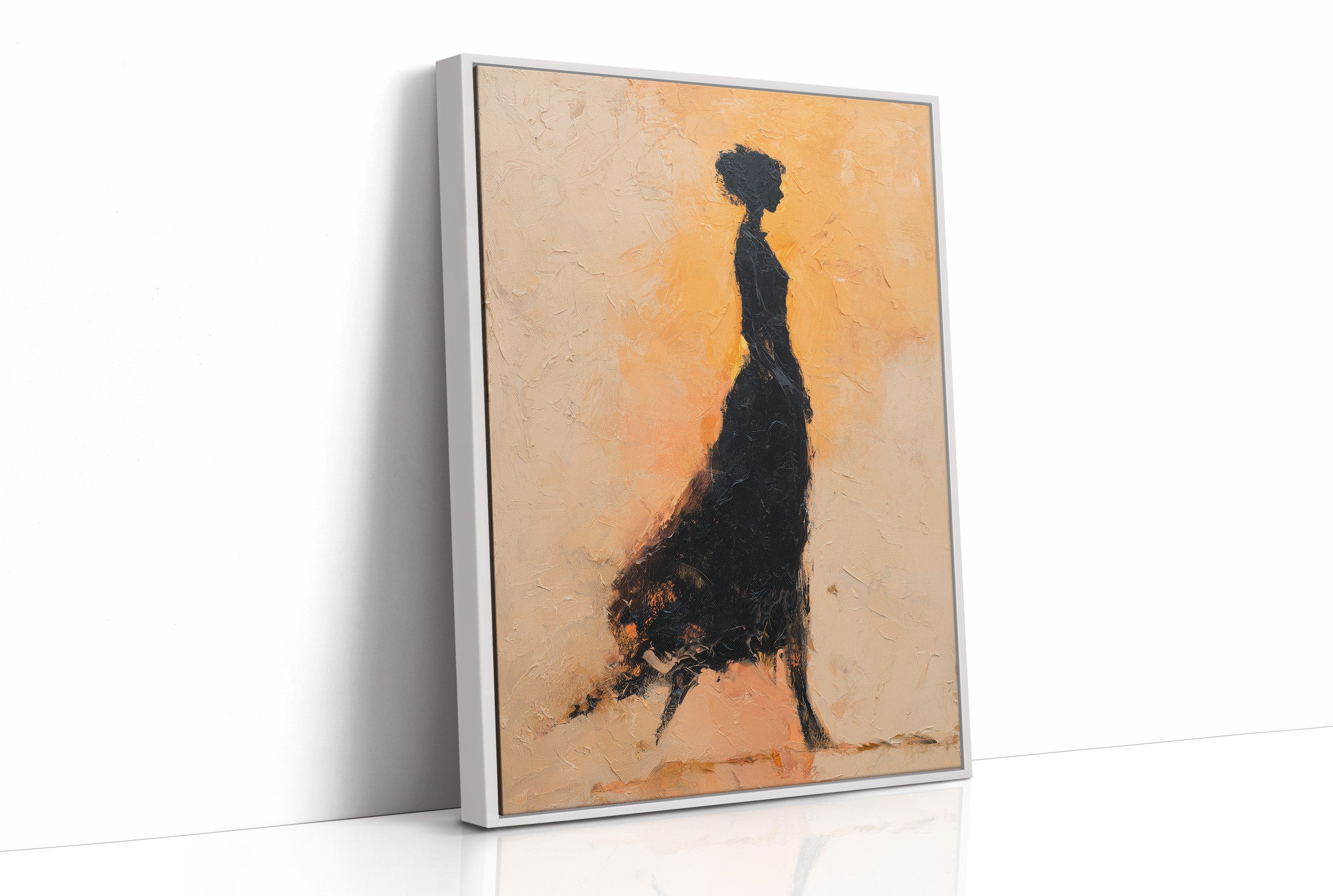 Silhouette In Golden Ember