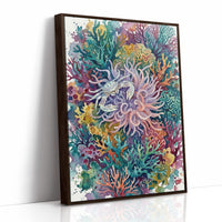 Anemone Hideout: Watercolor Speckled Crab Study