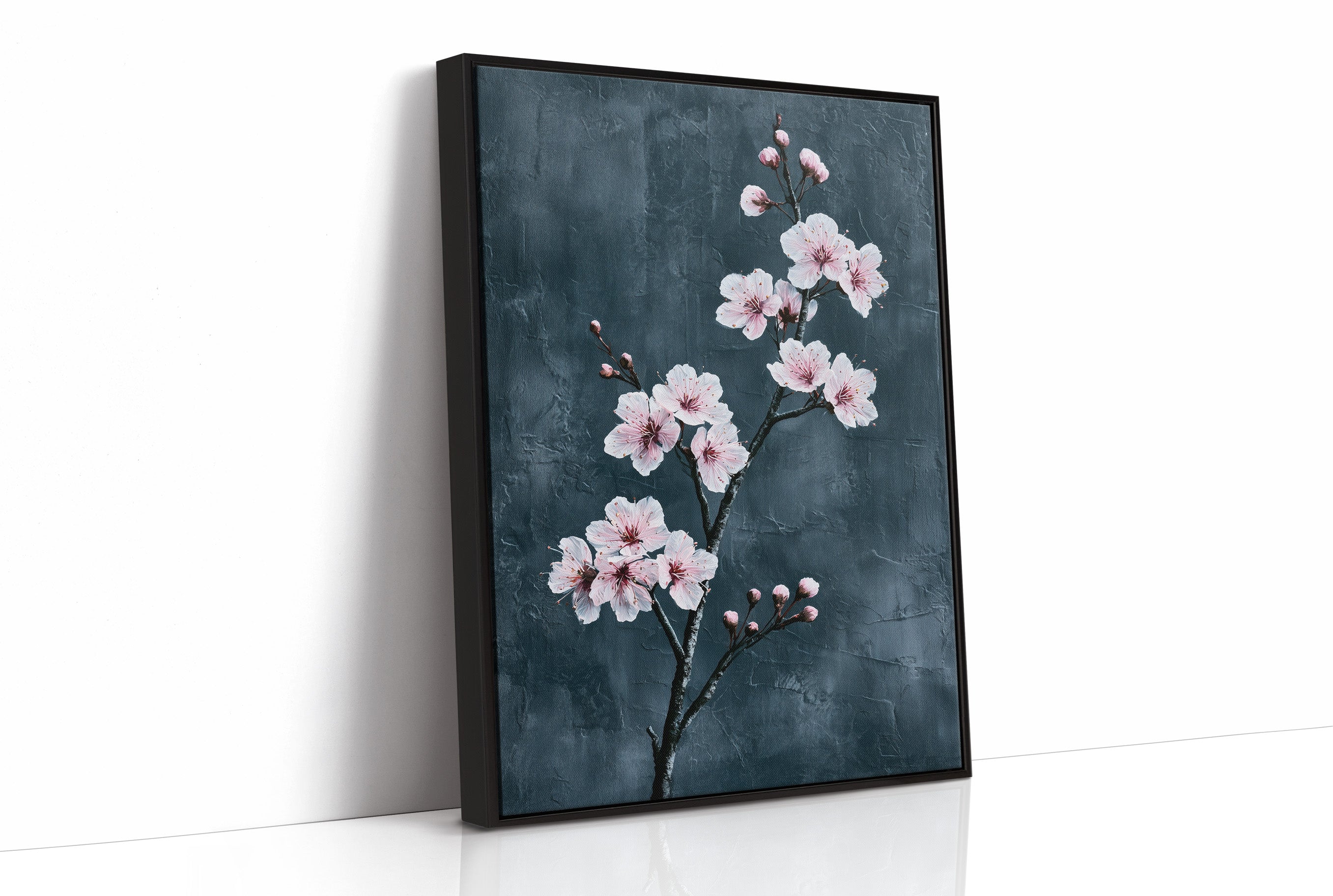 Realist Blossoms on Slate Grey