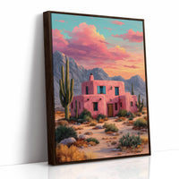 Pink Adobe Catches Desert Fire