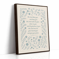 The Lord Bless You Floral Scripture Print