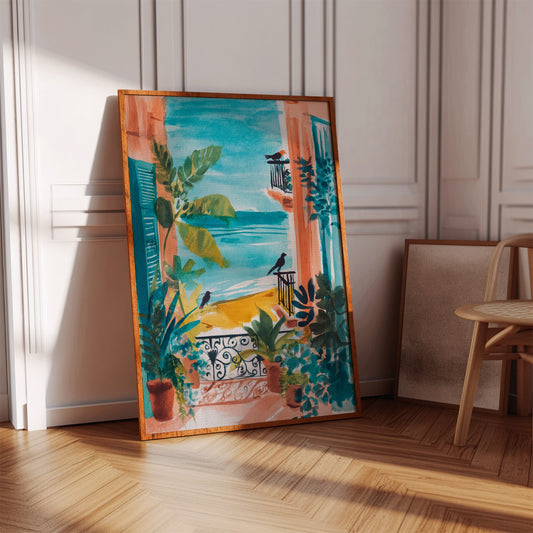 Balcony Echoes of Sunlit Shores