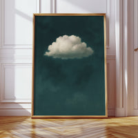Lonely Cloud in Deep Teal Sky