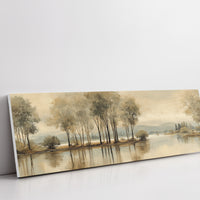 Quiet Lakeside Trees In Soft Golden Light