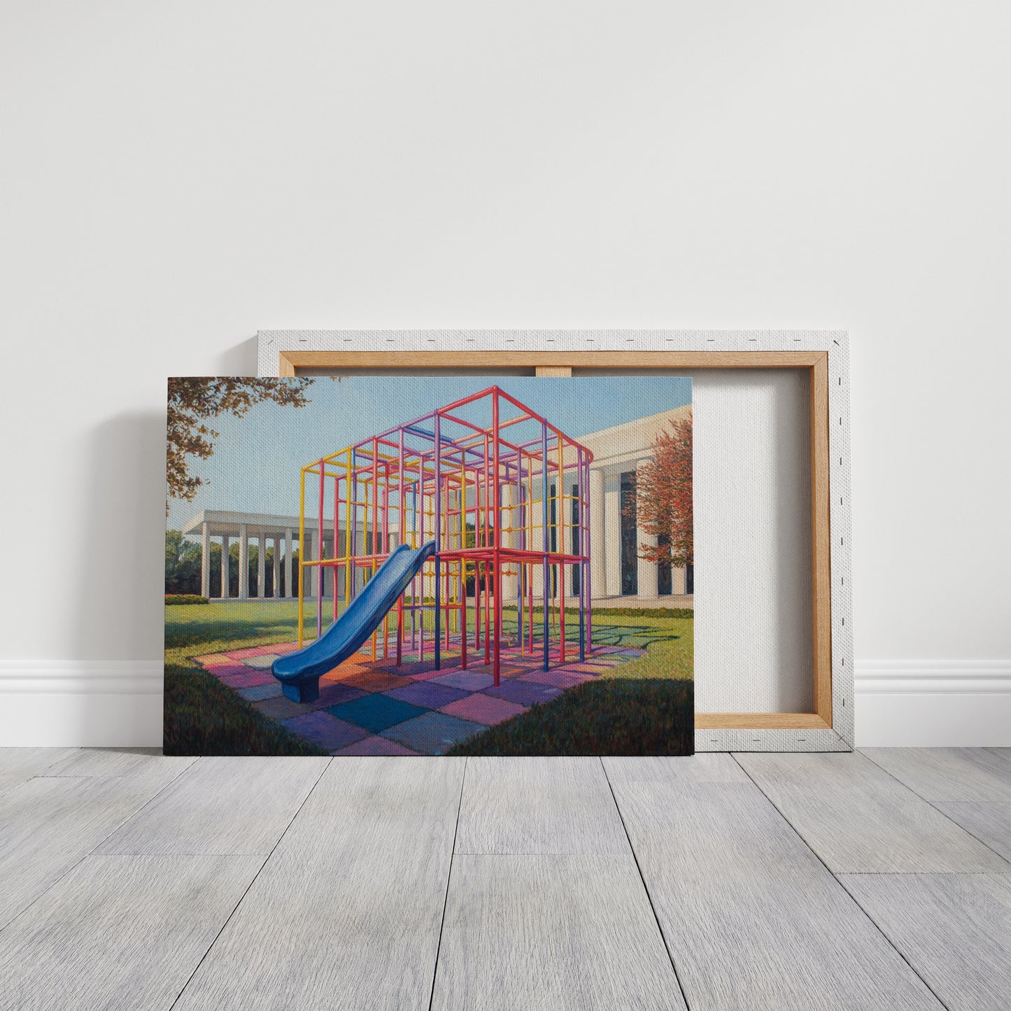 Childhood Colors Against Modern Lines