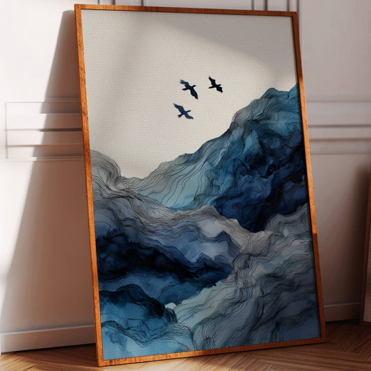 Flight Over Cerulean Peaks
