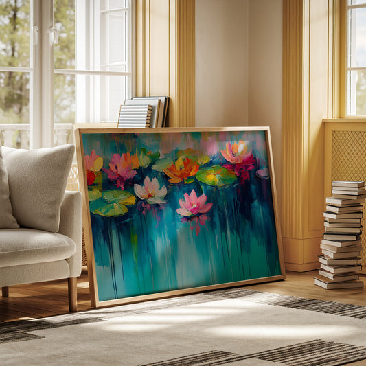 Lotus Flowers Paint Summer's Symphony