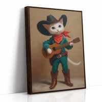 Feline Strums Western Lullaby Tonight