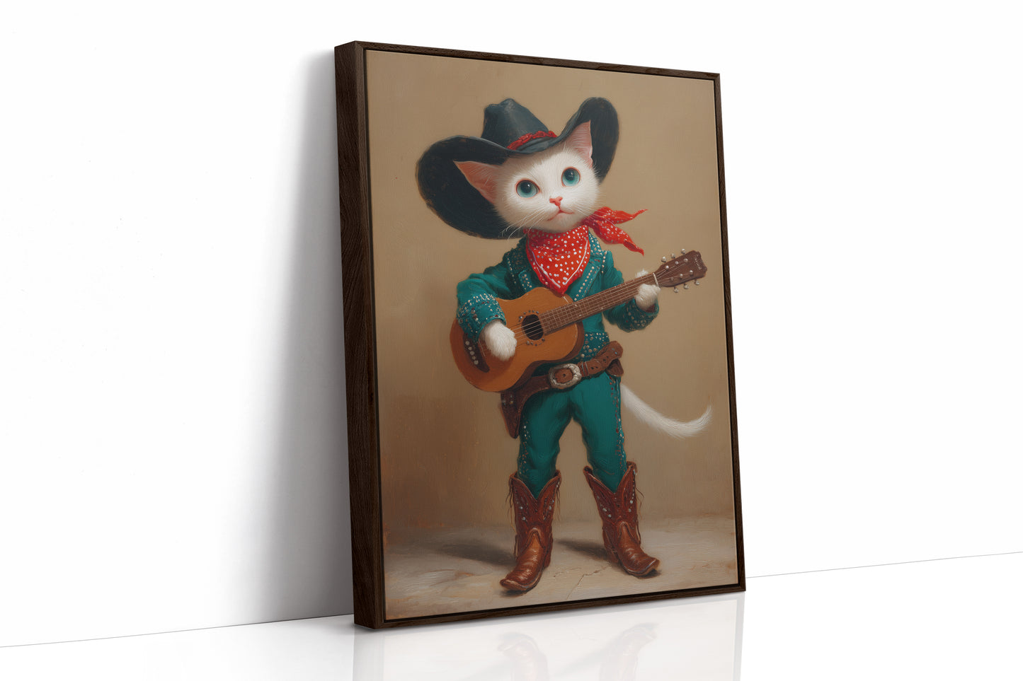Feline Strums Western Lullaby Tonight