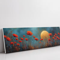 Moonlit Red Poppy Field Dreamscape