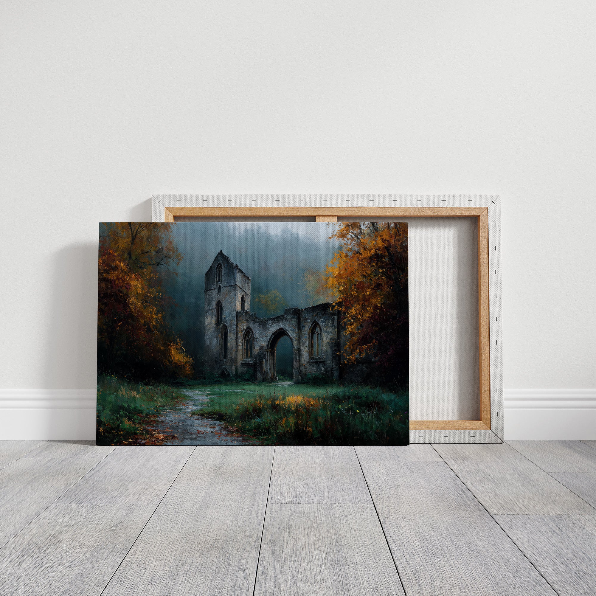 Ruins in Autumn Fog