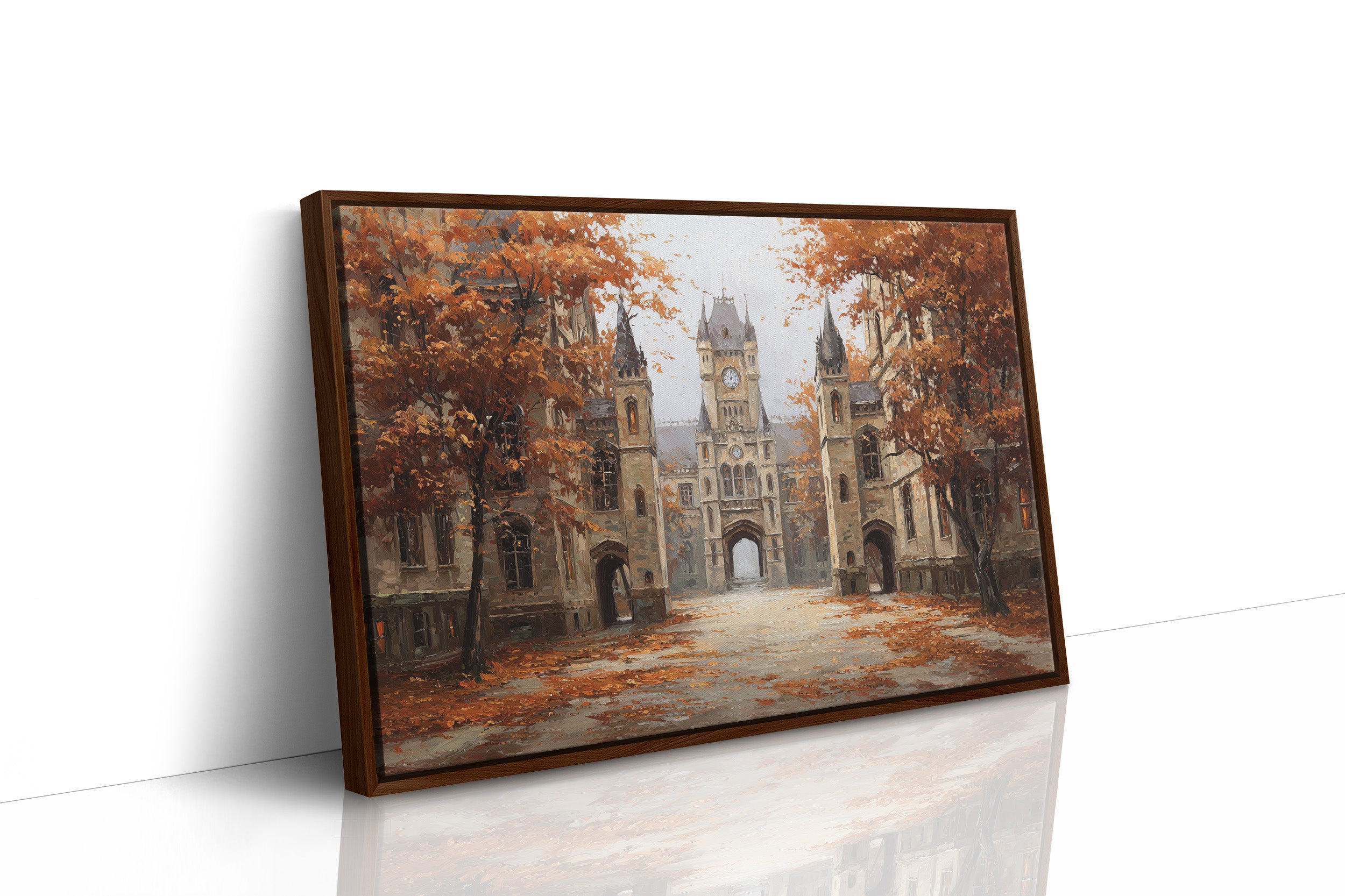 Amber Leaves Frame Ancient Halls