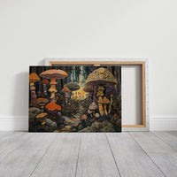 Enchanted Mushroom Forest: Mystical Fantasy Canvas Wall Art
