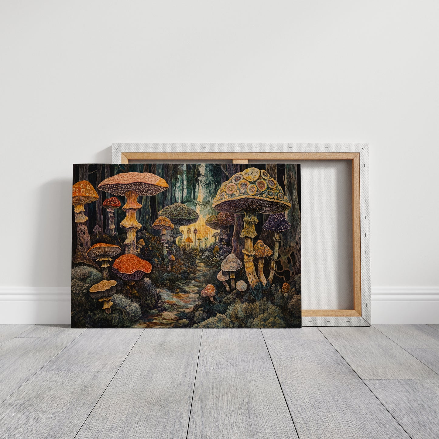Enchanted Mushroom Forest: Mystical Fantasy Canvas Wall Art