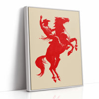 Wild Spirit In Crimson Silhouette