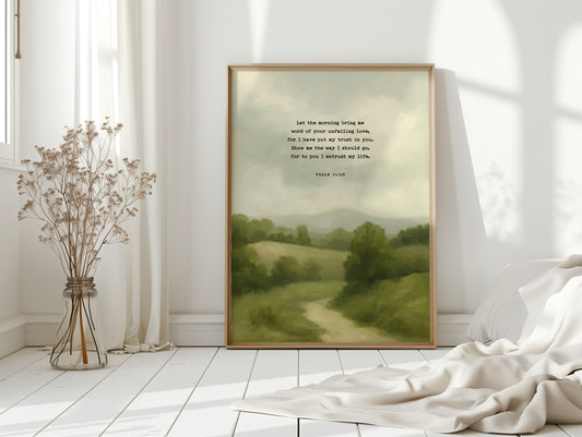 Morning Trust Psalm 143:8 Landscape Print